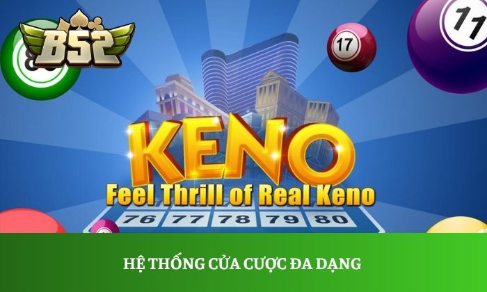 Hệ thống cửa cược đa dạng giúp người chơi dễ dàng tối ưu hóa nguồn vốn
