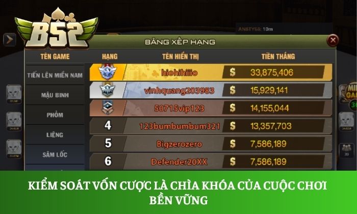 Kiểm soát vốn cược là chìa khóa của cuộc chơi bền vững
