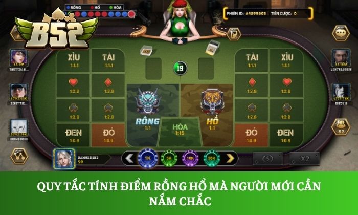 Quy tắc tính điểm Rồng Hổ mà người mới cần nắm chắc
