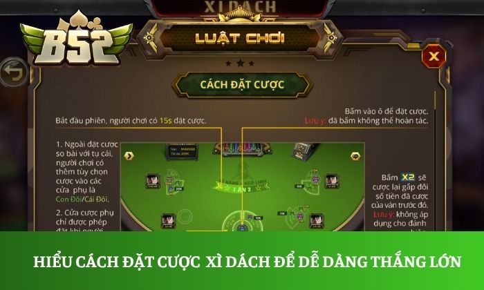 Hiểu cách đặt cược  xì dách để dễ dàng thắng lớn